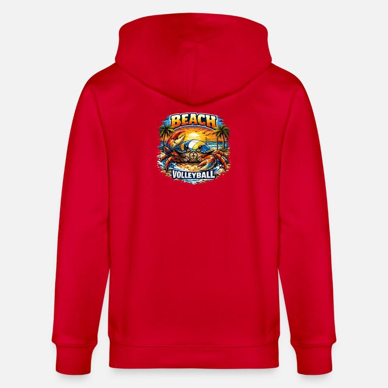 Crabe de plage - Veste à capuche bio CULTIVATOR Stanley/Stella Unisexe - rouge