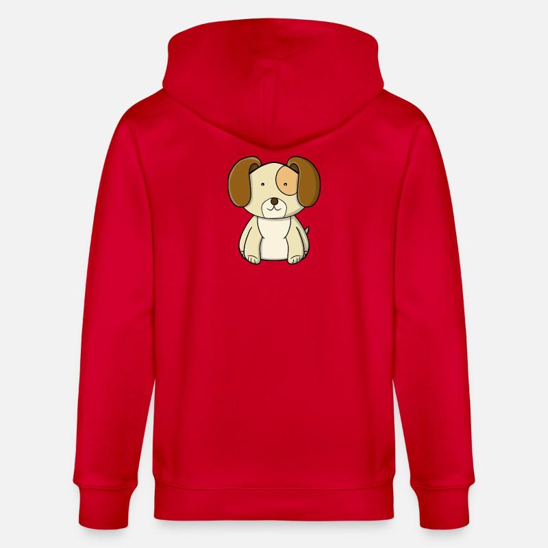 chiot mignon - Veste à capuche bio CULTIVATOR Stanley/Stella Unisexe - rouge
