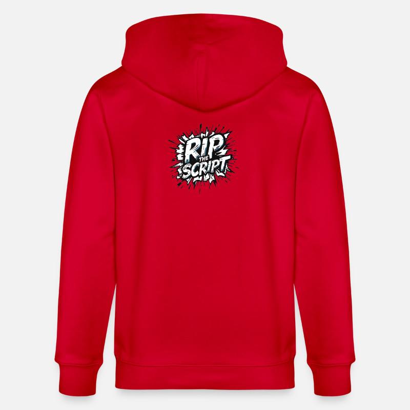 Rip the Script Burst - Stanley/Stella Unisex Bio-Kapuzenjacke CULTIVATOR - Rot