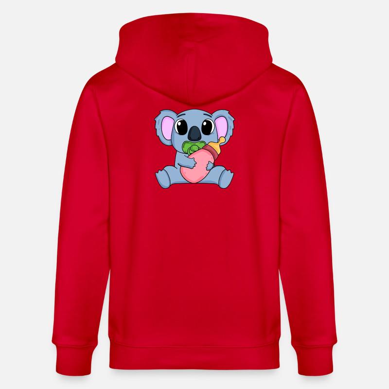 Bébé Koala Motif Koala Ours - Veste à capuche bio CULTIVATOR Stanley/Stella Unisexe - rouge