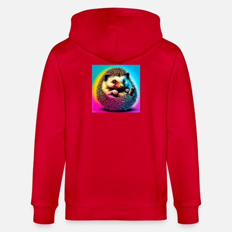 Igel - Stanley/Stella Unisex Bio-Kapuzenjacke CULTIVATOR  - Rot