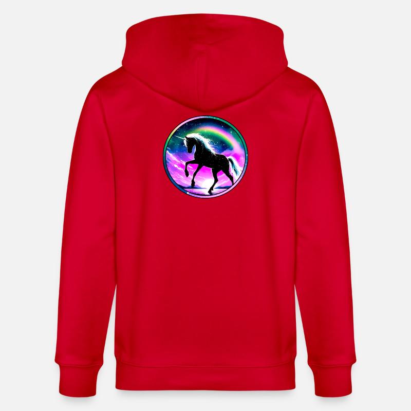 Kraft des Einhorns - Stanley/Stella Unisex Bio-Kapuzenjacke CULTIVATOR  - Rot