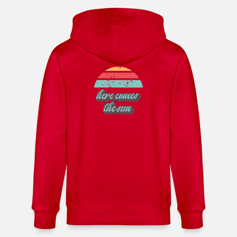 Coucher de soleil - Veste à capuche bio CULTIVATOR Stanley/Stella Unisexe - rouge