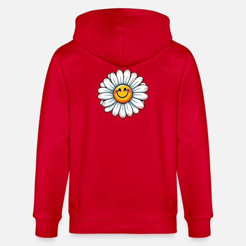 Gänseblümchen - Stanley/Stella Unisex Bio-Kapuzenjacke CULTIVATOR  - Rot