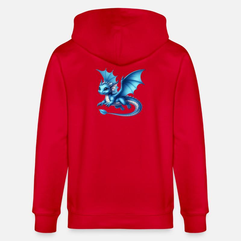 Drache - Stanley/Stella Unisex Bio-Kapuzenjacke CULTIVATOR - Rot