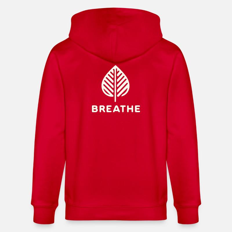 Blatt der Atmung - Stanley/Stella Unisex Bio-Kapuzenjacke CULTIVATOR - Rot