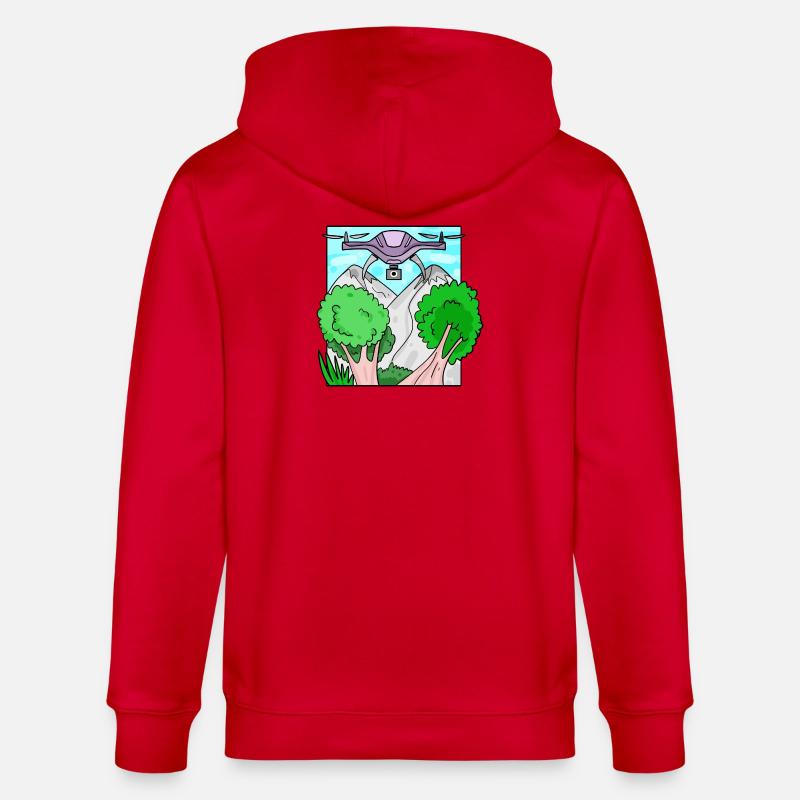 Drone Drone Drones - Veste à capuche bio CULTIVATOR Stanley/Stella Unisexe - rouge