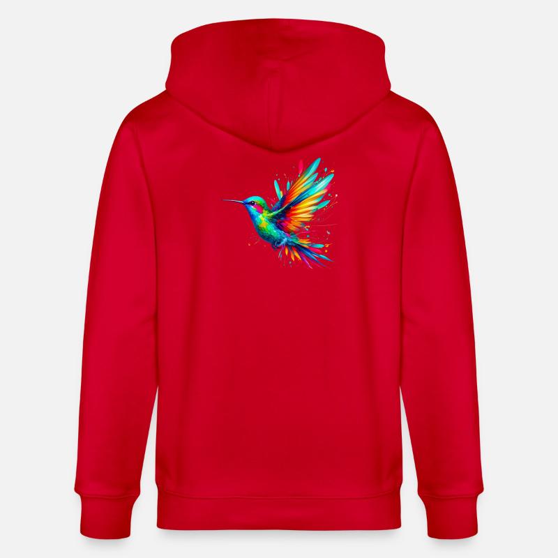 Kolibri - Stanley/Stella Unisex Bio-Kapuzenjacke CULTIVATOR  - Rot
