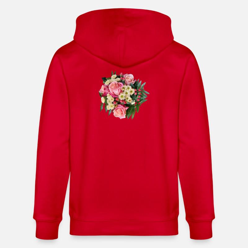 Bouquet de fleurs – Rêves pastel - Veste à capuche bio CULTIVATOR Stanley/Stella Unisexe - rouge