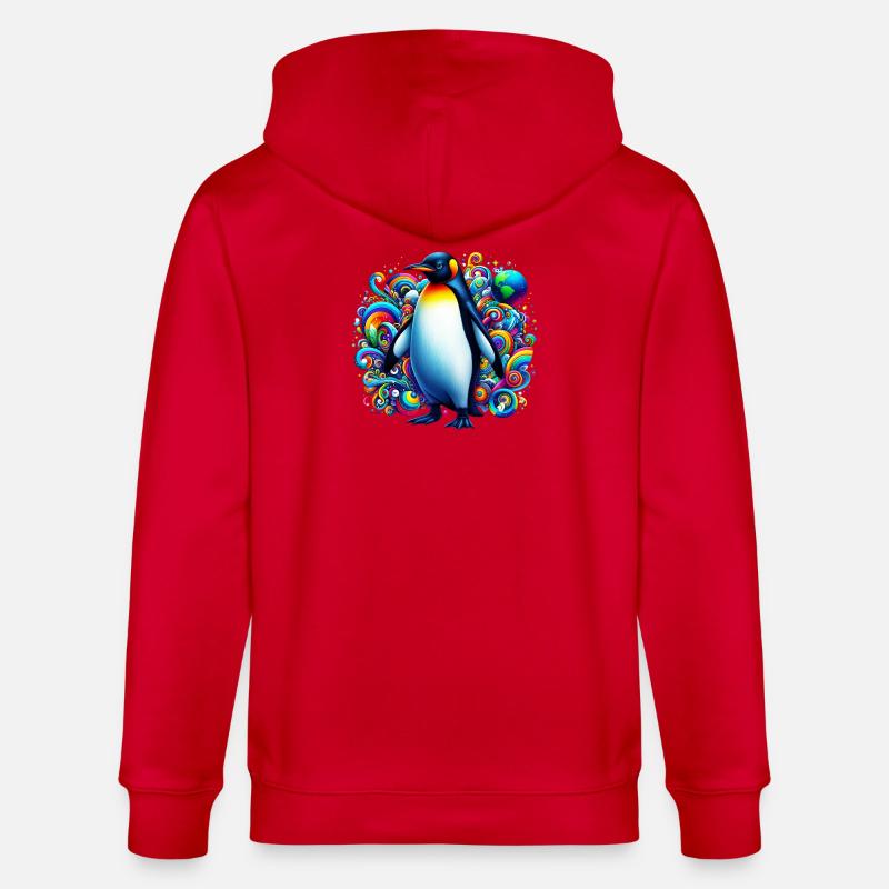 Pinguin - Stanley/Stella Unisex Bio-Kapuzenjacke CULTIVATOR  - Rot