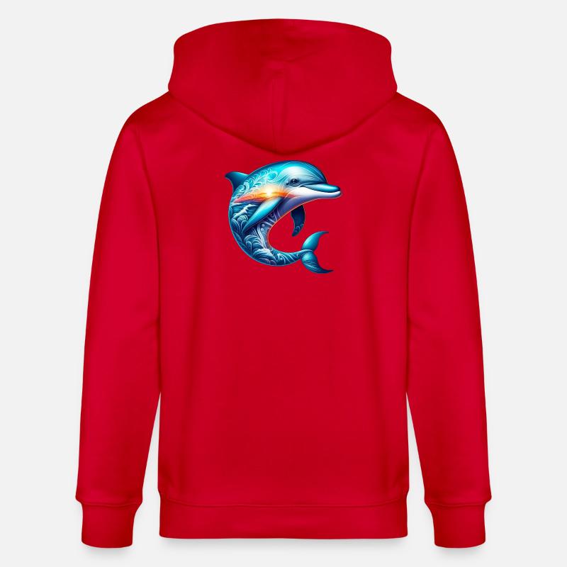 Dauphin - Veste à capuche bio CULTIVATOR Stanley/Stella Unisexe - rouge