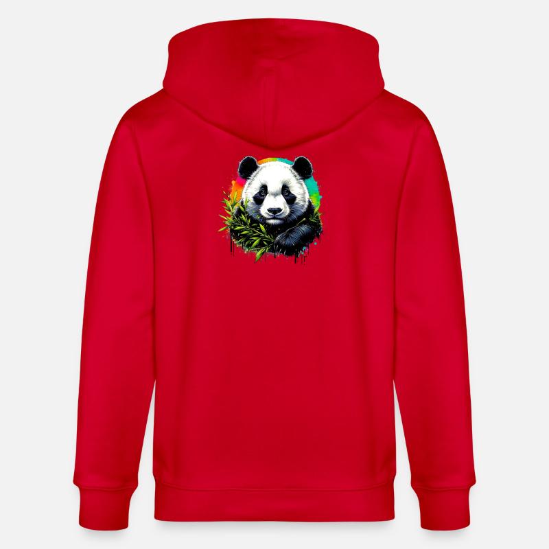 Panda - Stanley/Stella Unisex Bio-Kapuzenjacke CULTIVATOR  - Rot