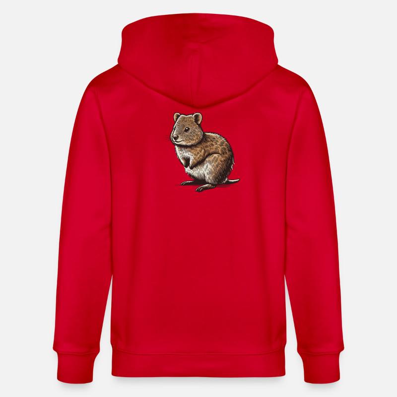 Quokka - Veste à capuche bio CULTIVATOR Stanley/Stella Unisexe - rouge