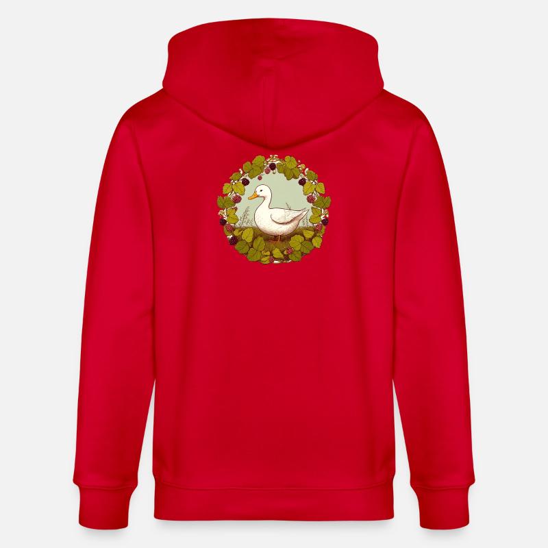 Duck Grapevine Circle - Stanley/Stella Unisex Bio-Kapuzenjacke CULTIVATOR  - Rot