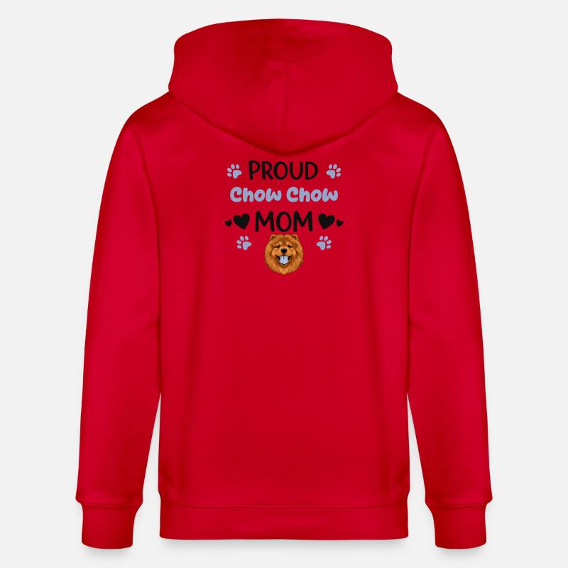 Stolze Chow Mutter, Chow-chow - Stanley/Stella Unisex Bio-Kapuzenjacke CULTIVATOR  - Rot