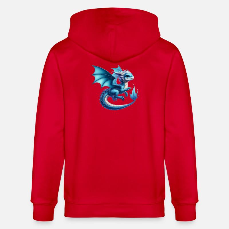 Drache - Stanley/Stella Unisex Bio-Kapuzenjacke CULTIVATOR  - Rot