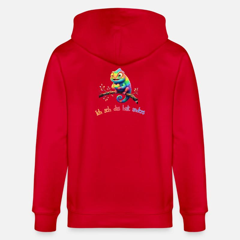 Ich seh das halt anders!  - Stanley/Stella Unisex Bio-Kapuzenjacke CULTIVATOR  - Rot
