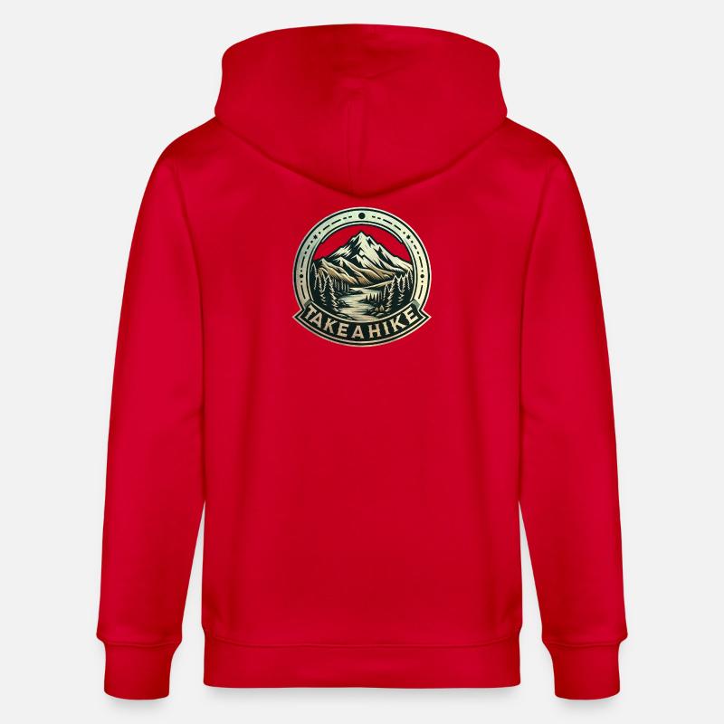 Machen Sie eine Wanderung! - Stanley/Stella Unisex Bio-Kapuzenjacke CULTIVATOR  - Rot