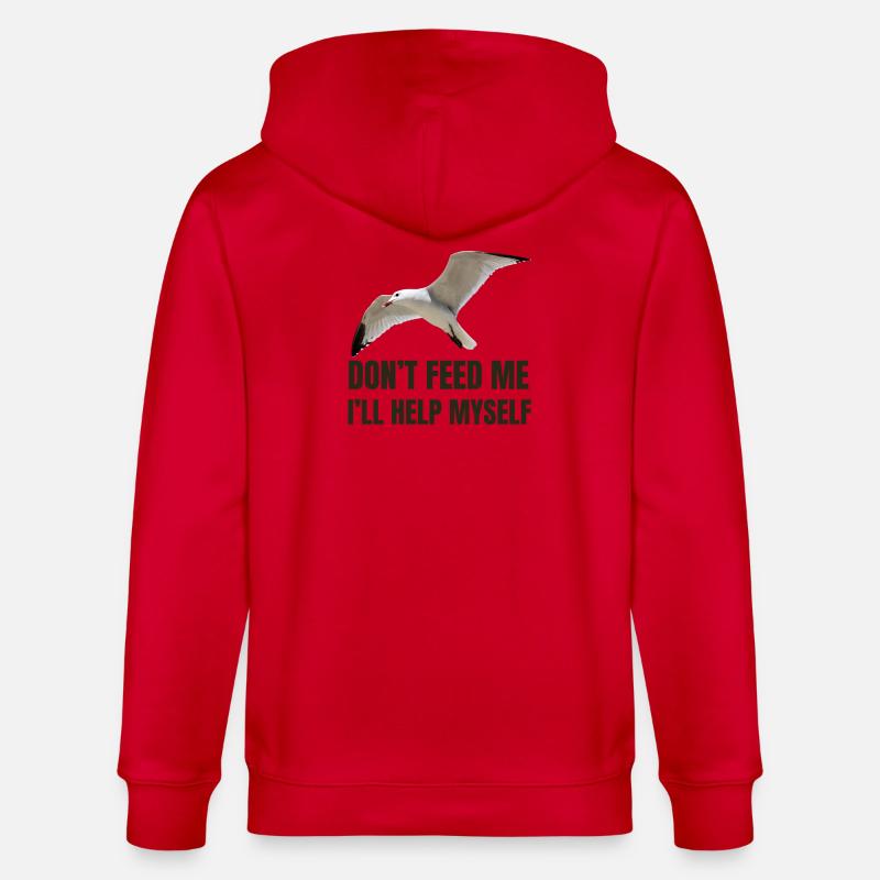 Mouette avec une déclaration audacieuse - Veste à capuche bio CULTIVATOR Stanley/Stella Unisexe - rouge