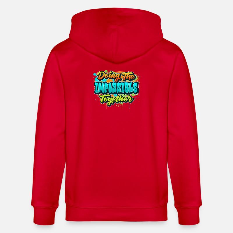 Faire l’impossible ensemble - Veste à capuche bio CULTIVATOR Stanley/Stella Unisexe - rouge