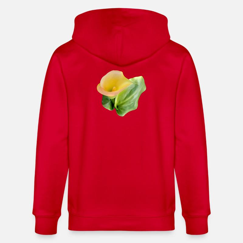 LYS CALLA JAUNE - Veste à capuche bio CULTIVATOR Stanley/Stella Unisexe - rouge