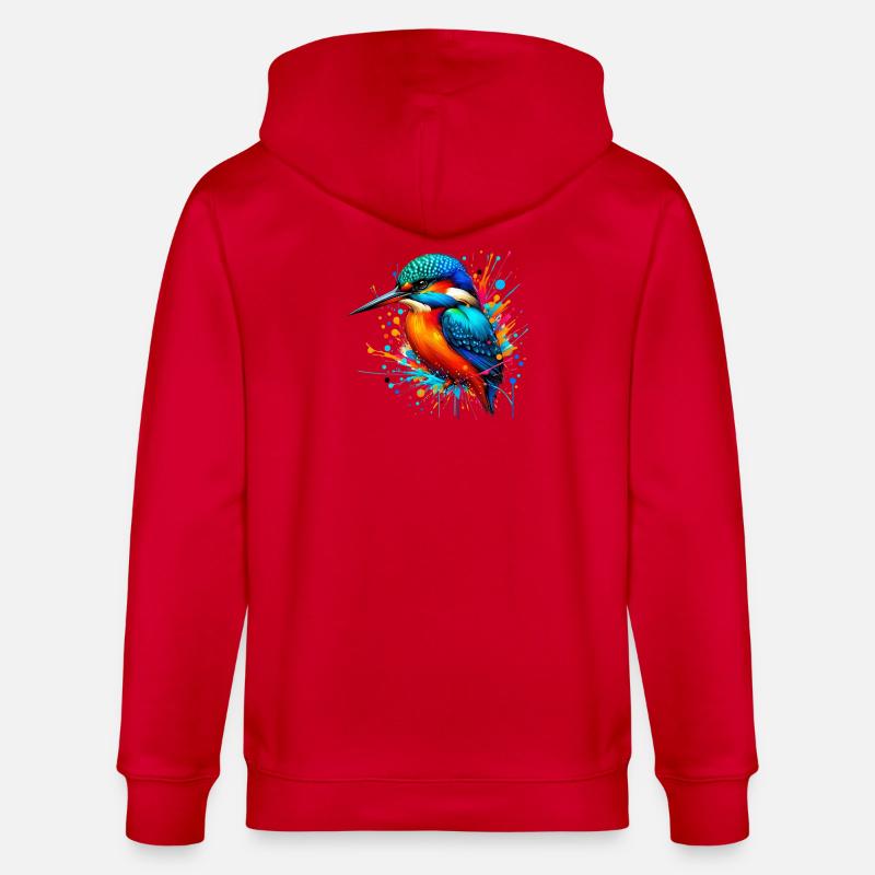Eisvogel - Stanley/Stella Unisex Bio-Kapuzenjacke CULTIVATOR  - Rot