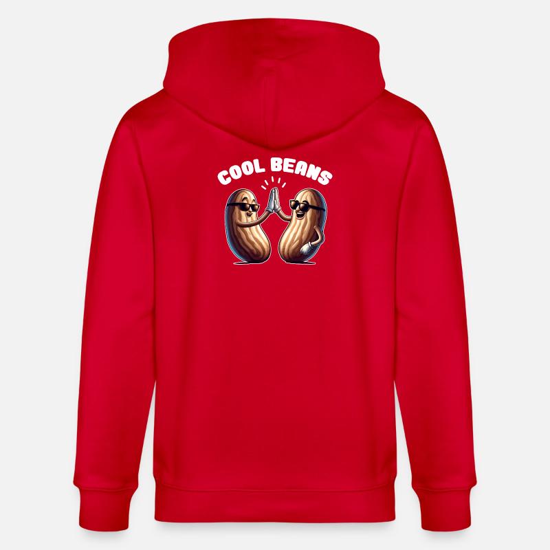 Haricots branchés high five - Veste à capuche bio CULTIVATOR Stanley/Stella Unisexe - rouge