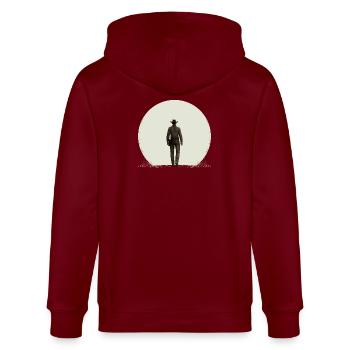 Path of the Father - Stanley/Stella CULTIVATOR  Unisex Organic Hooded Jacket - burgundy - Back - Anna (173cm)