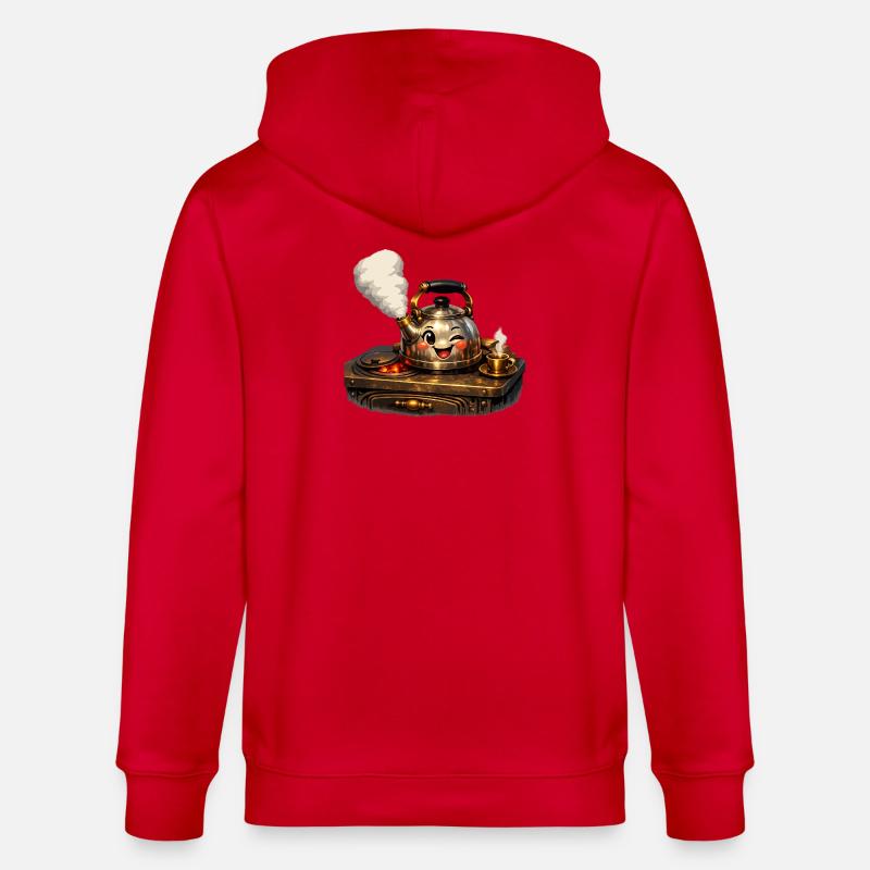 Bouilloire sur la cuisinière - Veste à capuche bio CULTIVATOR Stanley/Stella Unisexe - rouge
