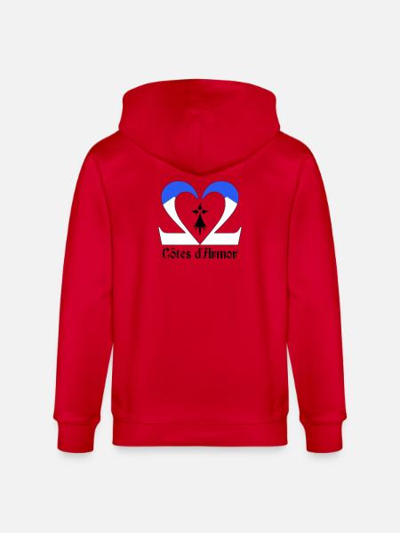 Côtes d'Armor - Stanley/Stella CULTIVATOR Unisex Organic Hooded Jacket - red