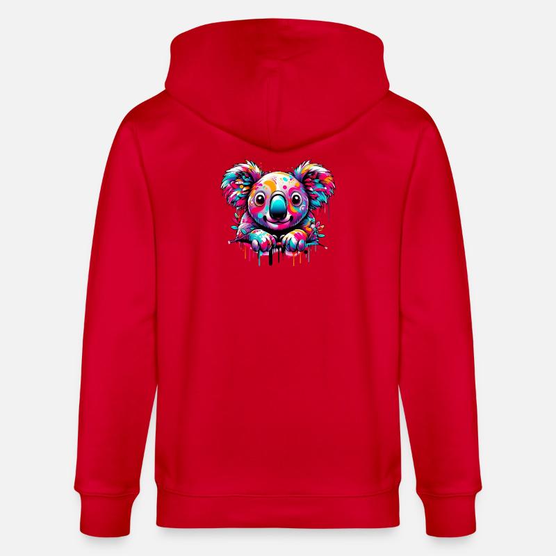 Koala - Veste à capuche bio CULTIVATOR Stanley/Stella Unisexe - rouge