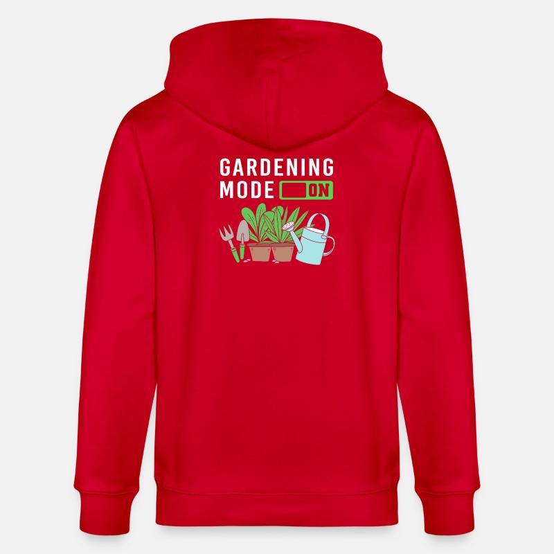 Worms Compost Gift - Stanley/Stella CULTIVATOR  Unisex Organic Hooded Jacket - red