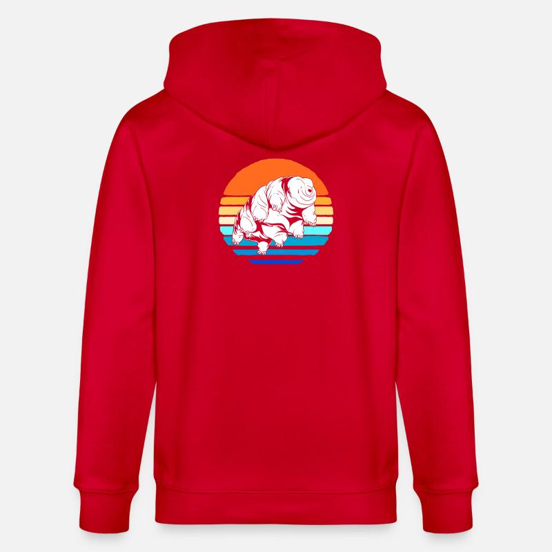 Tardigrade Tardigrades Bärtierchen Wasserbär - Stanley/Stella Unisex Bio-Kapuzenjacke CULTIVATOR - Rot