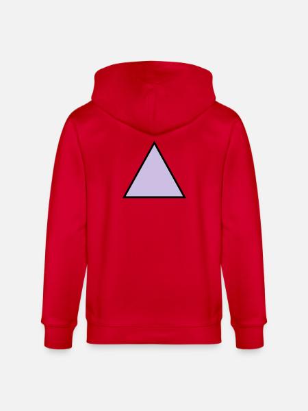 hipster triangle triangle shape - Stanley/Stella CULTIVATOR  Unisex Organic Hooded Jacket - red