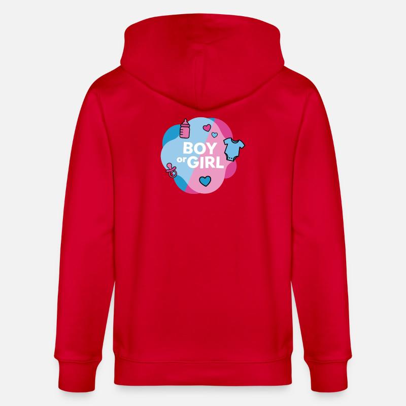 Geschlecht enthüllen Junge oder Mädchen - Stanley/Stella Unisex Bio-Kapuzenjacke CULTIVATOR  - Rot