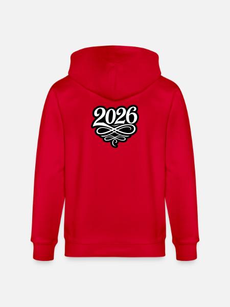 Année 2026 - Veste à capuche bio CULTIVATOR Stanley/Stella Unisexe - rouge