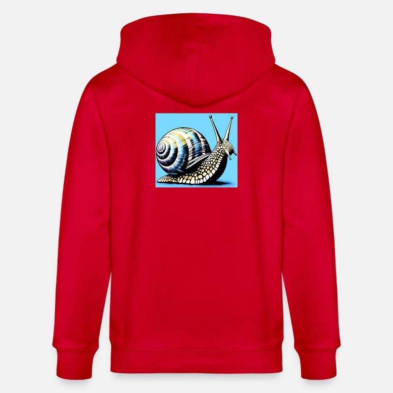Escargot - Veste à capuche bio CULTIVATOR Stanley/Stella Unisexe - rouge