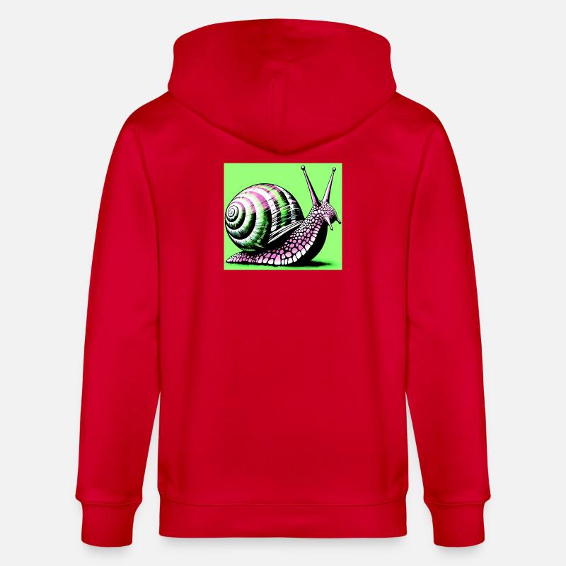 Escargot - Veste à capuche bio CULTIVATOR Stanley/Stella Unisexe - rouge