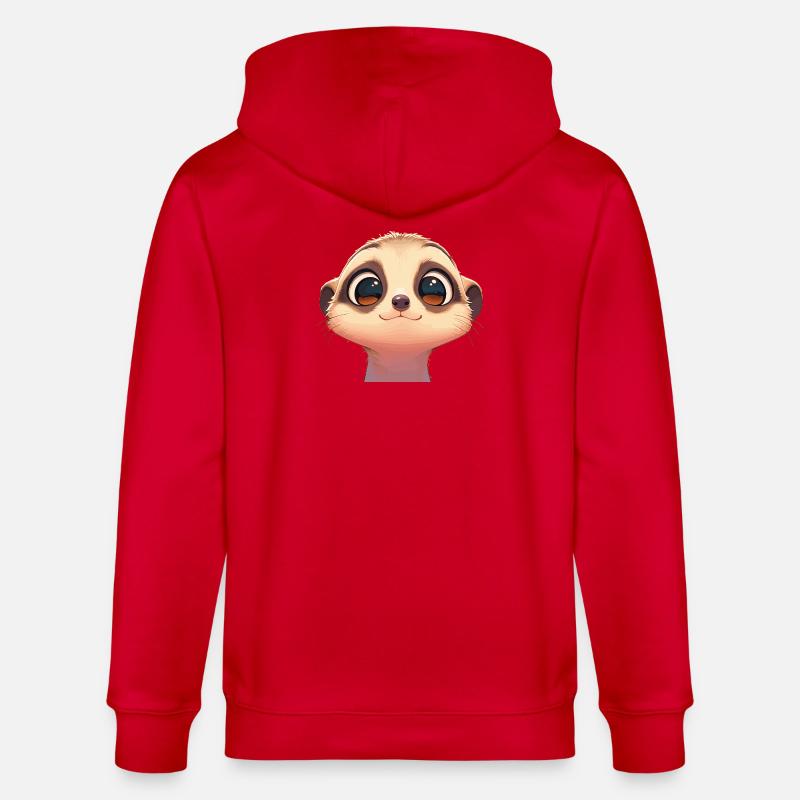 Suricate Erdmännchen - Veste à capuche bio CULTIVATOR Stanley/Stella Unisexe - rouge