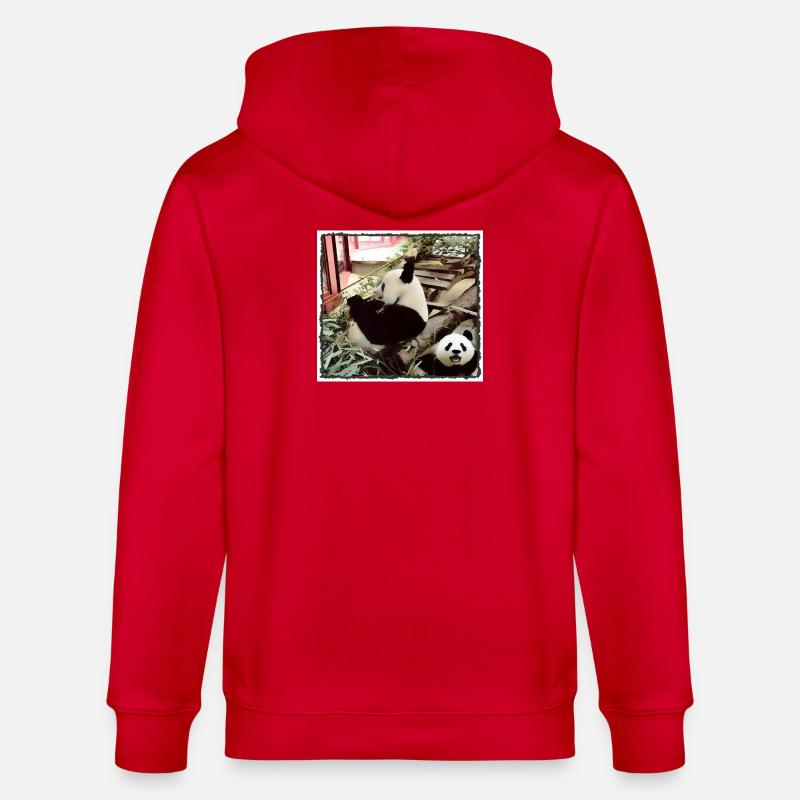 Mode Panda activé - Veste à capuche bio CULTIVATOR Stanley/Stella Unisexe - rouge