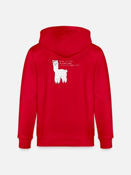 Süßes Alpaka - Stanley/Stella Unisex Bio-Kapuzenjacke CULTIVATOR - Rot