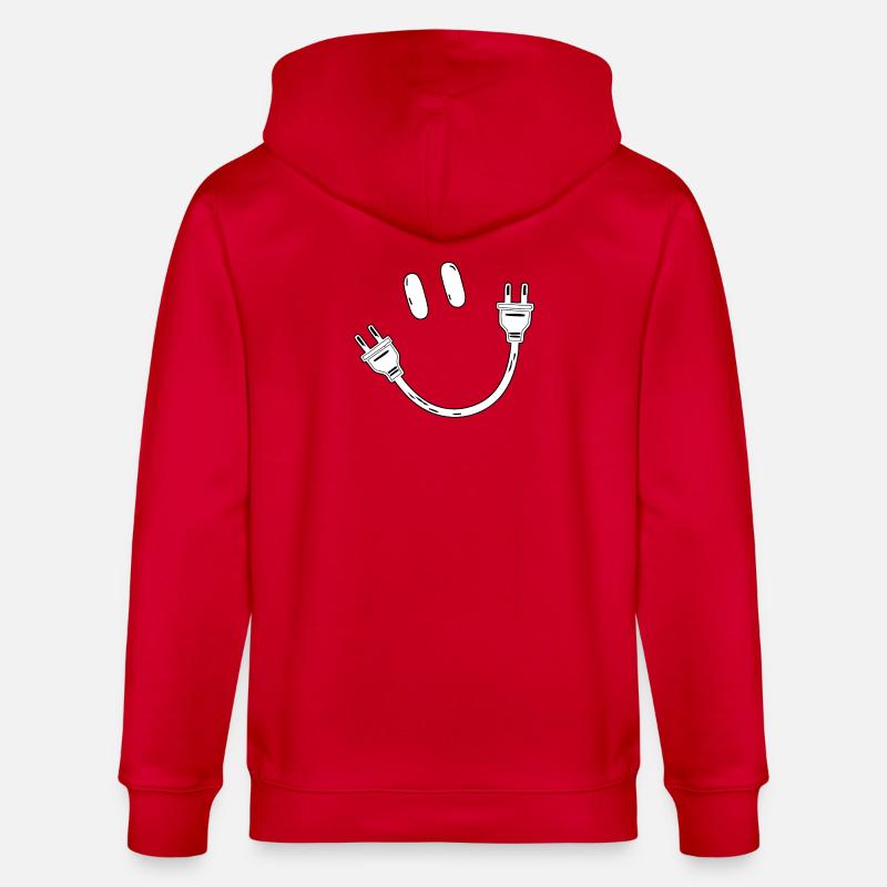 Strom Schuko Stecker Steckdose Elektrik Geschenk - Stanley/Stella Unisex Bio-Kapuzenjacke CULTIVATOR  - Rot