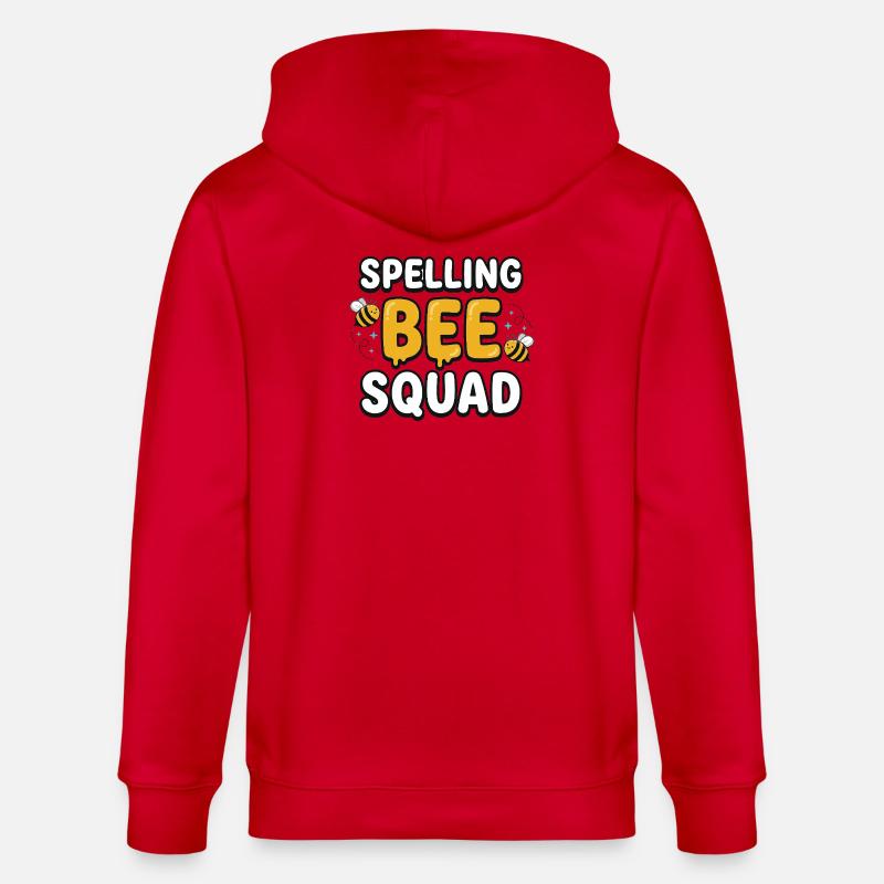 Spelling Bee Squad Cute Bee Team - Stanley/Stella Unisex Bio-Kapuzenjacke CULTIVATOR  - Rot