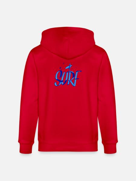 surfing, surfing, surfer - Stanley/Stella CULTIVATOR  Unisex Organic Hooded Jacket - red