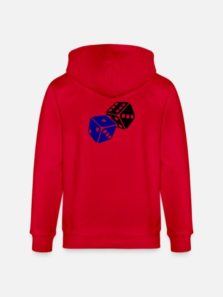 Blue Cube Minimal Design - Stanley/Stella CULTIVATOR Unisex Organic Hooded Jacket - red