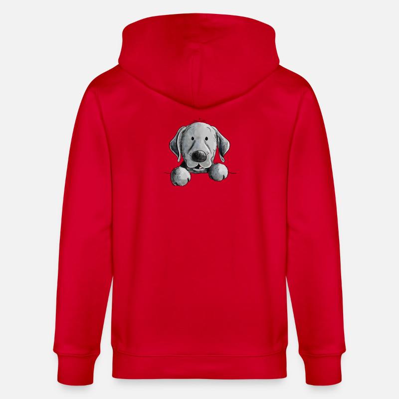 Heureux chien Black Labrador Retriever - Veste à capuche bio CULTIVATOR Stanley/Stella Unisexe - rouge