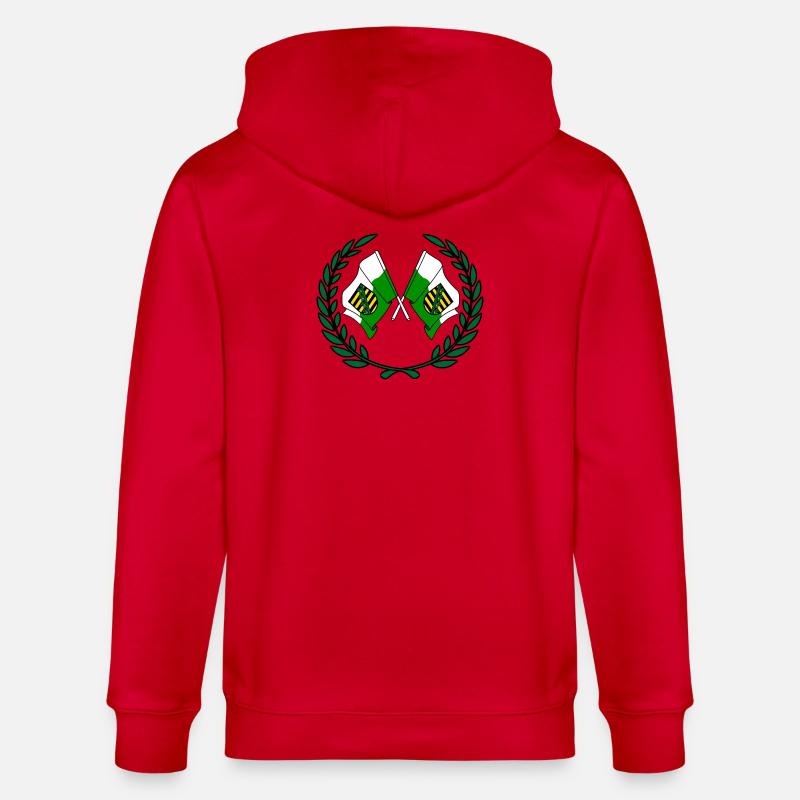 Drapeaux Couronne de laurier de Saxe - Veste à capuche bio CULTIVATOR Stanley/Stella Unisexe - rouge