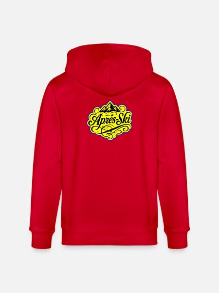 Après-ski Mountains Alps - Stanley/Stella CULTIVATOR  Unisex Organic Hooded Jacket - red