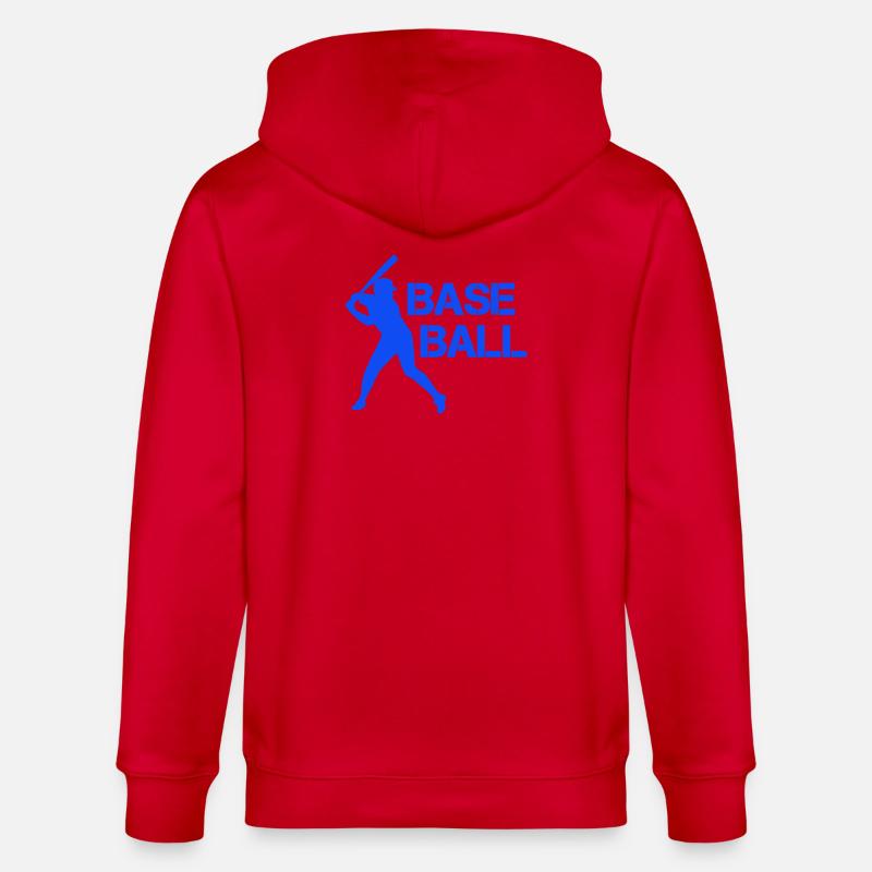 Silhouette de baseball en bleu éclat - Veste à capuche bio CULTIVATOR Stanley/Stella Unisexe - rouge