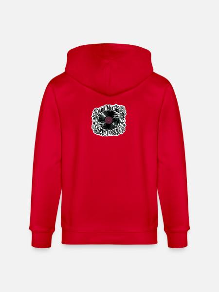 Dark Melodies Spin Forever - Stanley/Stella CULTIVATOR Unisex Organic Hooded Jacket - red